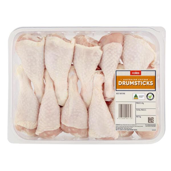 Coles RSPCA Approved Chicken Drumsticks Large Pack | approx. 1.6kg