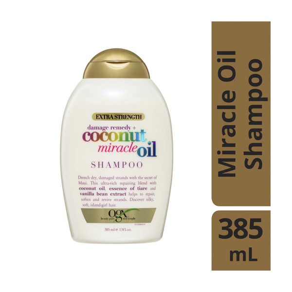Ogx Extra Strength Damage Remedy + Hydrating & Repairing Coconut Miracle Oil Shampoo For Damaged & Dry Hair
