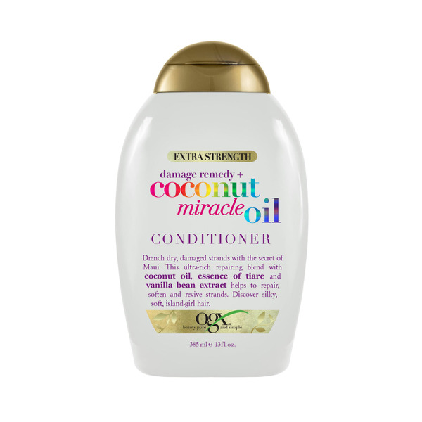 Ogx Extra Strength Damage Remedy + Hydrating & Repairing Coconut Miracle Oil Conditioner For Damaged & Dry Hair