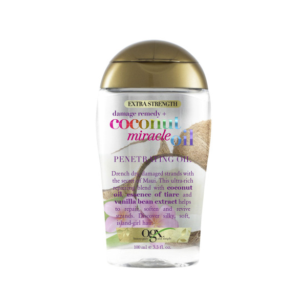 Ogx Extra Strength Damage Remedy + Hydrating & Repairing Coconut Miracle Oil Penetrating Oil For Dry & Damaged Hair
