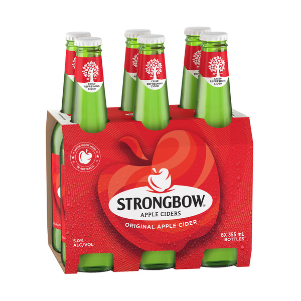 Strongbow Original Apple Cider Bottle 355mL | 6 Pack