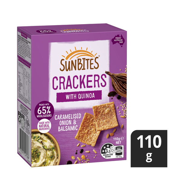 Sunbites Caramelised Onion & Balsamic Snack Crackers