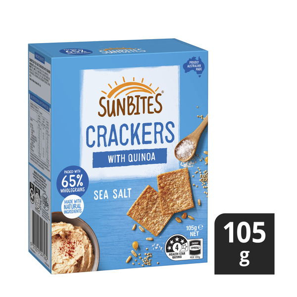 Sunbites Sea Salt Snack Crackers 105g