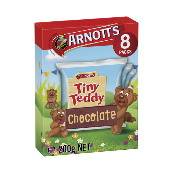 Arnott's Tiny Teddy Chocolate Biscuits 8 pack | 200g
