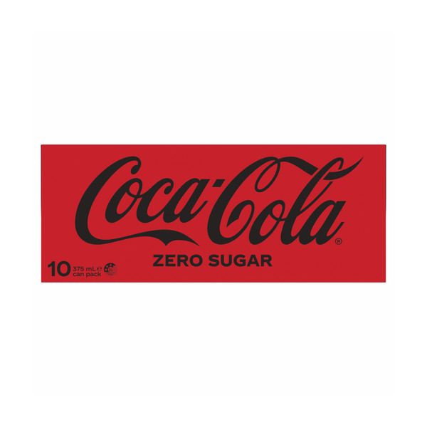 Coca-Cola Zero Sugar Soft Drink Multipack Cans 10x375mL