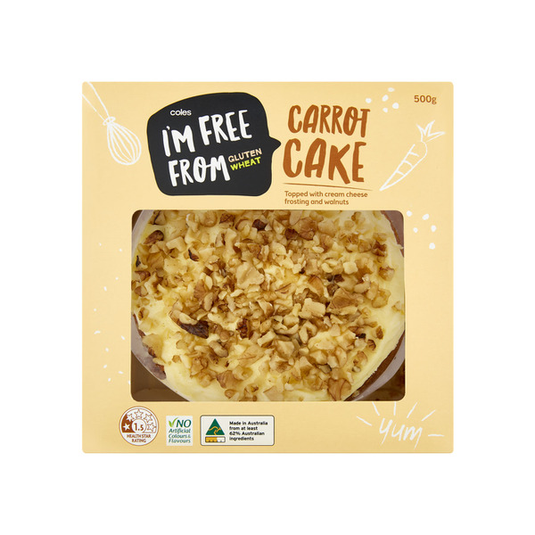 Buy Coles I M Free From Iced Carrot Cake 500g Coles