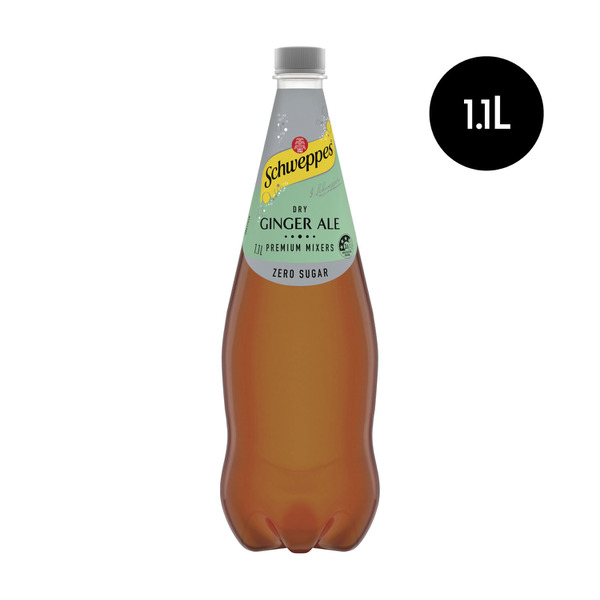 Calories in Schweppes Mixers Zero Sugar Dry Ginger Ale