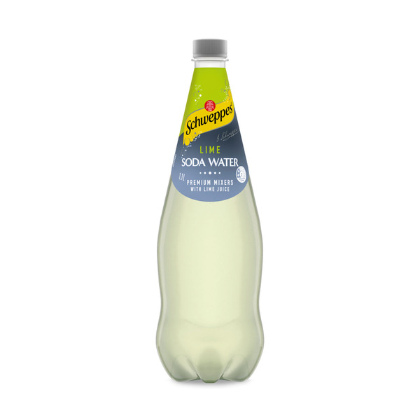 Schweppes Lime Soda Water with Lime Juice Bottle 1.1L