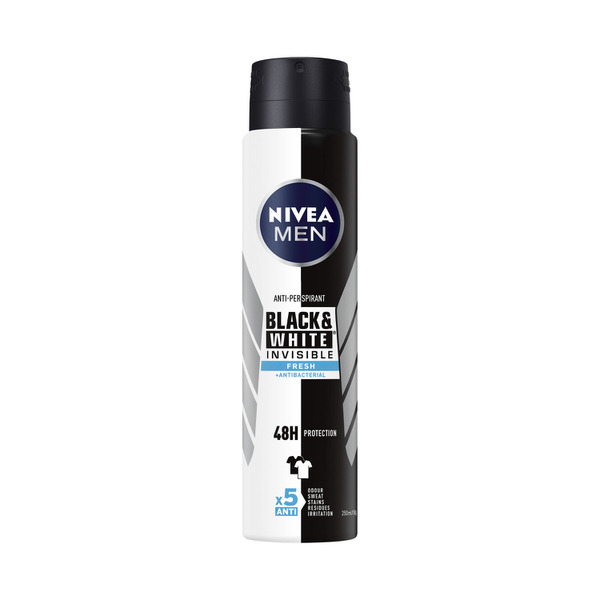 Nivea Men Invisible Black & White Fresh Aerosol Antiperspirant Deodorant