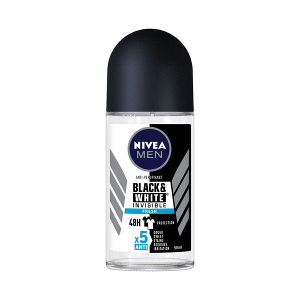 Nivea Men Invisible Black & White Fresh Roll On Antiperspirant Deodorant