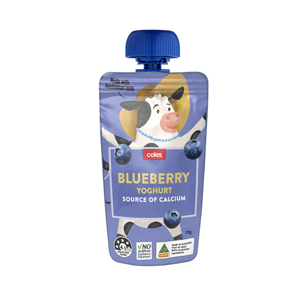 Coles Squeezie Yoghurt Blueberry | 70g