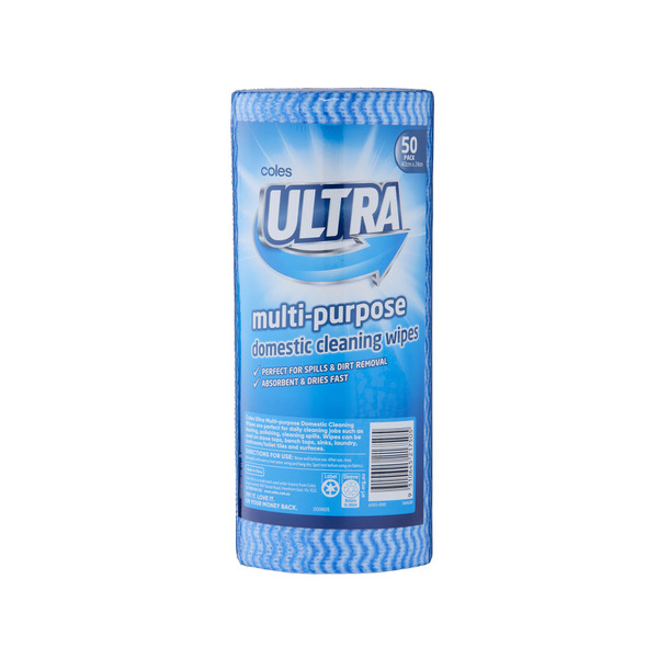 Buy Coles Ultra Multi-Purpose Domestic Cleaning Wipes 50 pack