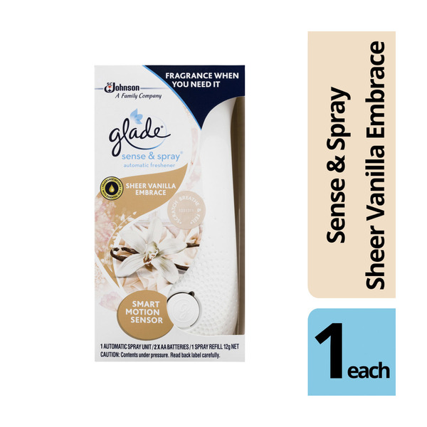 Glade Sense & Spray Automatic Air Freshener Sheer Vanilla Embrace