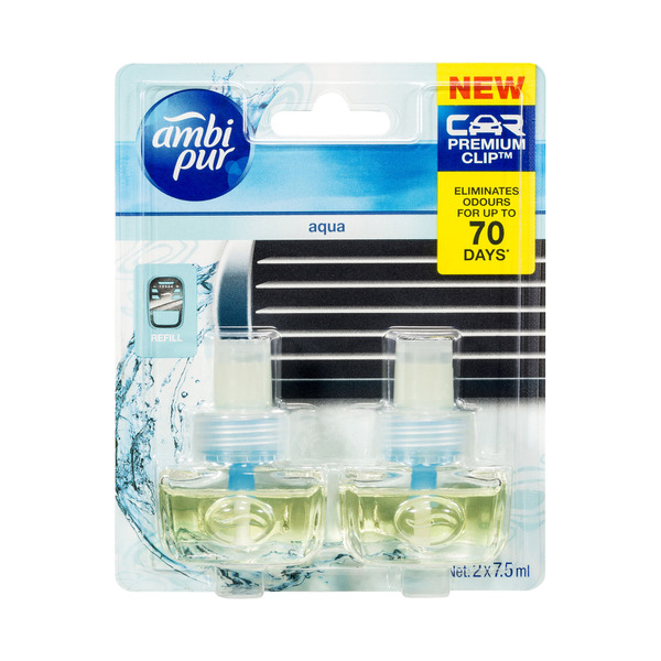 Ambi Pur Premium Clip Aqua Car Air Freshener Refill