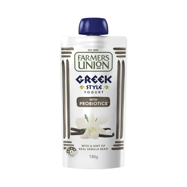 Farmers Union Greek Style Vanilla Bean Yoghurt 130g