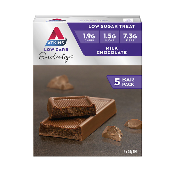 Low Carb Endulge Bar Milk Chocolate 5x30g