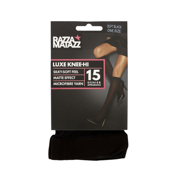 Razzamatazz Luxe Knee-Hi Pantyhose Black Size 1