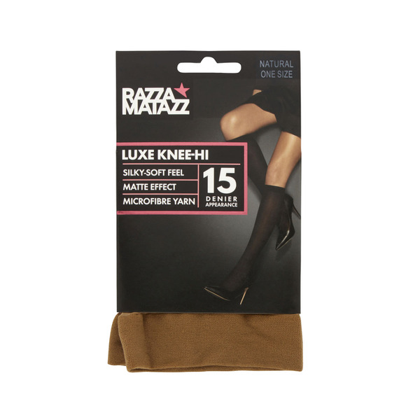 Razzamatazza Luxe Knee-Hi Pantyhose Natural Size 1