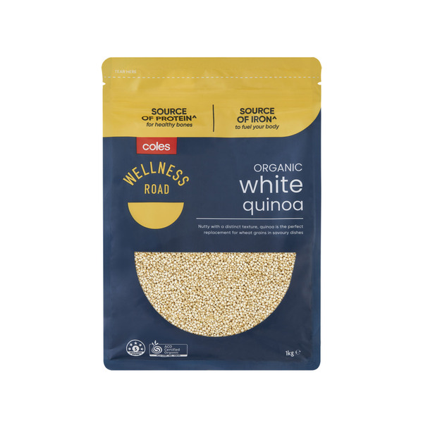 Calories in Coles Wellness Road Organic White Quinoa
