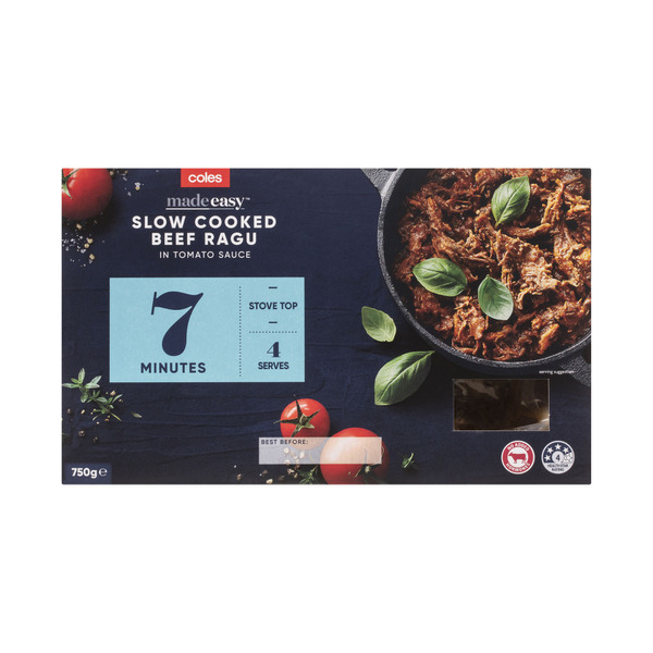 COLES MADE EASY SLOW COOKED BEEF RAGU