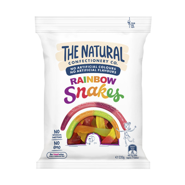 The Natural Confectionery Co. Rainbow Snakes Lollies