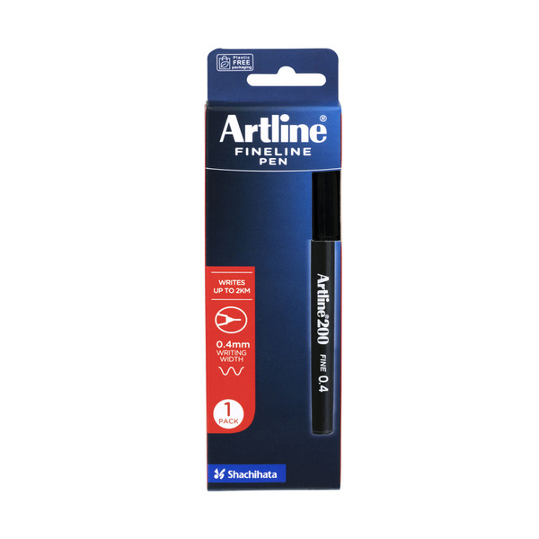 Artline 200 Fineline Black Pen