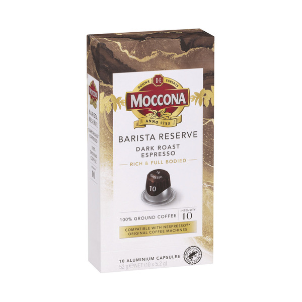 Moccona Barista Reserve Capsules Dark Roast Espresso