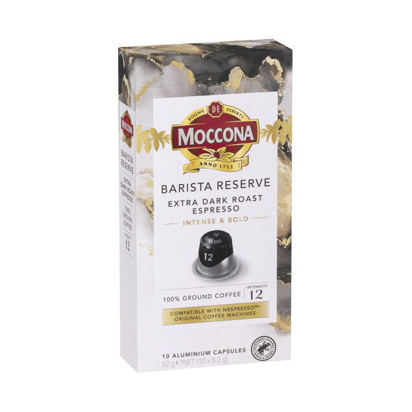 Moccona Barista Reserve Extra Dark Roast Espresso Capsules