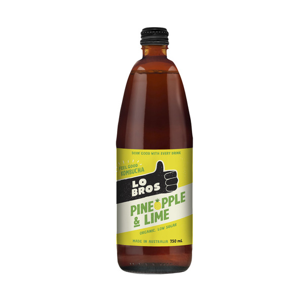 Lo Bros Organic Kombucha Pineapple And Lime