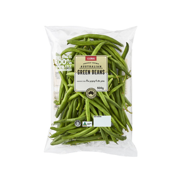 Coles Green Beans Prepacked | 500g