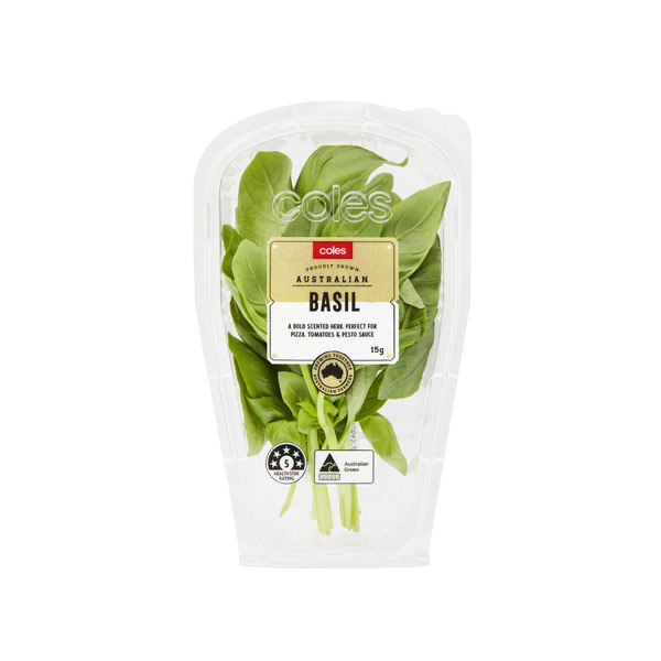 Herb Thai Basil Punnet for 3 from Coles Augroceryprices