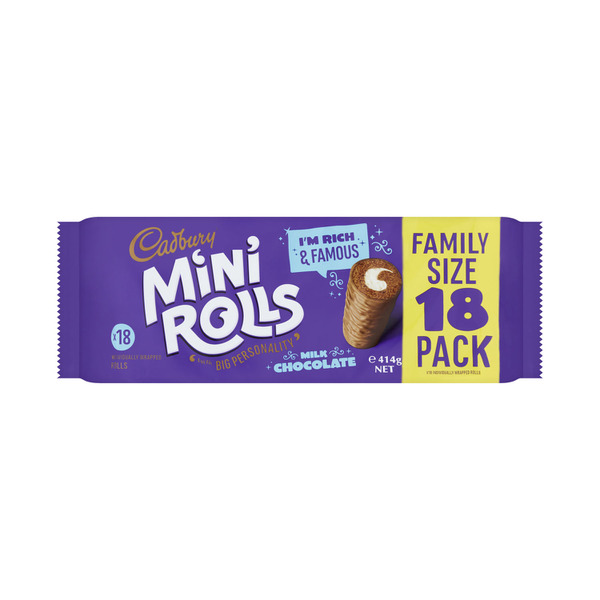 Cadbury Milk Chocolate Mini Rolls 18 Pack | 445g