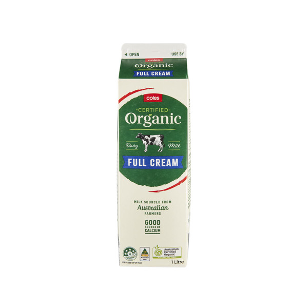Coles Organic Full Cream Milk | 1L