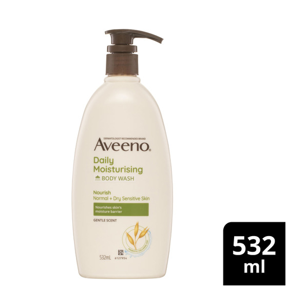 Aveeno Daily Moisturising Light Fragrance Gentle Scent Body Wash Nourish Normal Dry Sensitive Skin Ph-Balanced