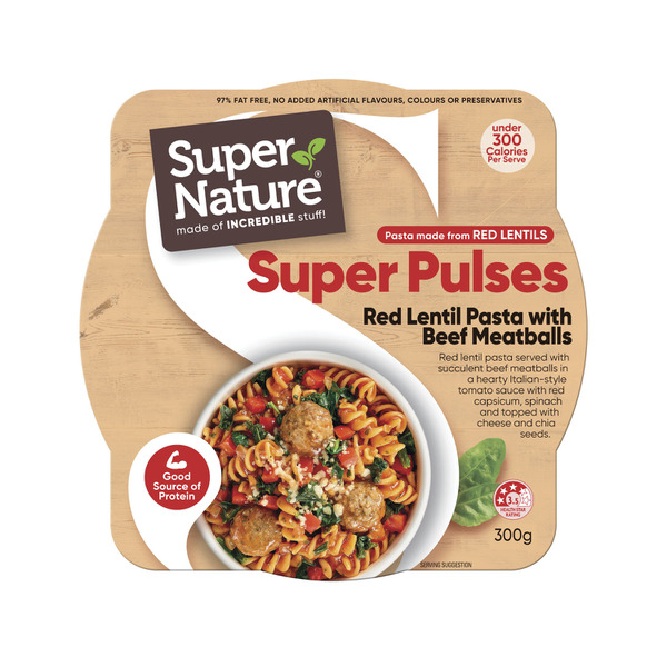 Buy Super Nature Frozen Super Pulses Pasta With Beef & Chia Meatballs 300g  | Coles