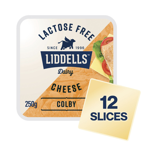 Buy Liddells Lactose Free Colby Cheese Slices 250g | Coles