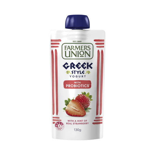 Farmers Union Greek Style Strawberry Yoghurt Pouch