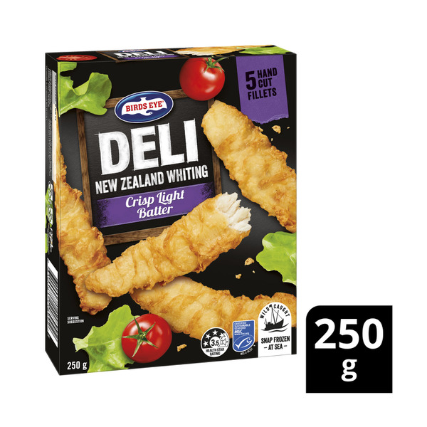 Frozen Deli New Zealand Whiting Crisp Light Batter Fillets 5 Pack