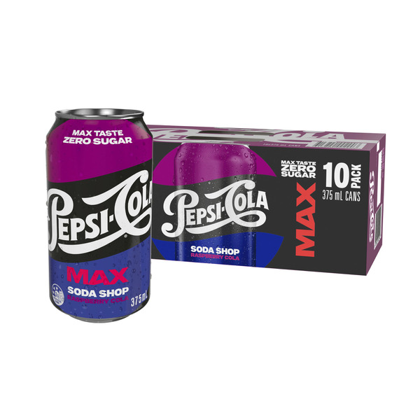 Pepsi Max Raspberry Soft Drink 375mL