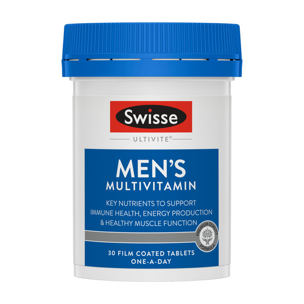 Swisse Ultivite Men's Multivitamin Helps Fill Nutritional Gaps 30 Tablets