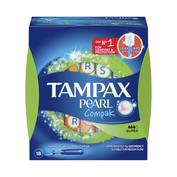 Tampax Pearl Compak Super Tampons With Applicator
