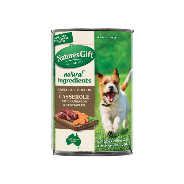 Nature's Gift Adult All Breeds Wet Dog Food Casserole Gravy Kangaroo & Vegetables