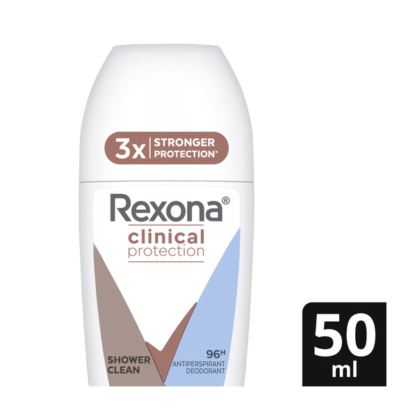 Rexona Clinical Protection Antiperspirant Roll On Shower Clean