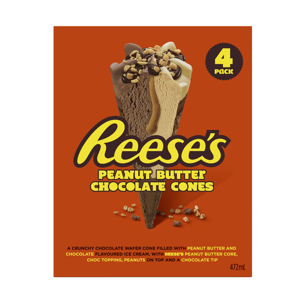 Buy Reese's Peanut Butter Cone 4Pack 472mL