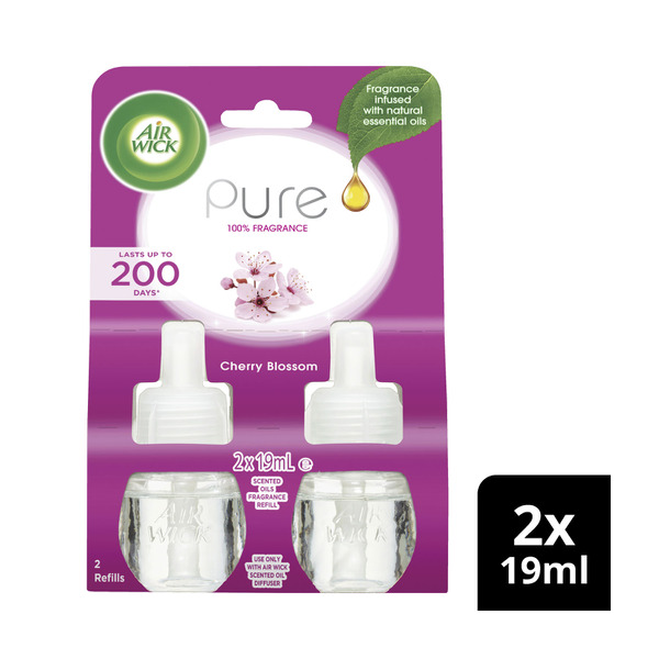 Air Wick Pure Cherry Blossom Plug in Diffuser Refill 2x19mL 2 pack