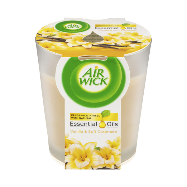 Air Wick Essential Oils Vanilla & Soft Cashmere Candle