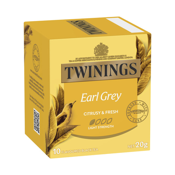 Buy Twinings Earl Grey Tea Bags 10 Pack 20g | Coles