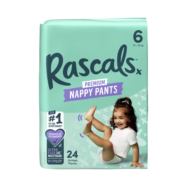 Rascals Premium Nappy Pants Size 6 (15-20kg)