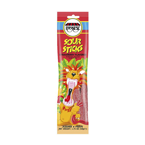 Buy Paskesz Sour Sticks Strawberry 50g Coles