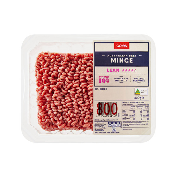 Coles Beef 4 Star Lean Mince | 800g